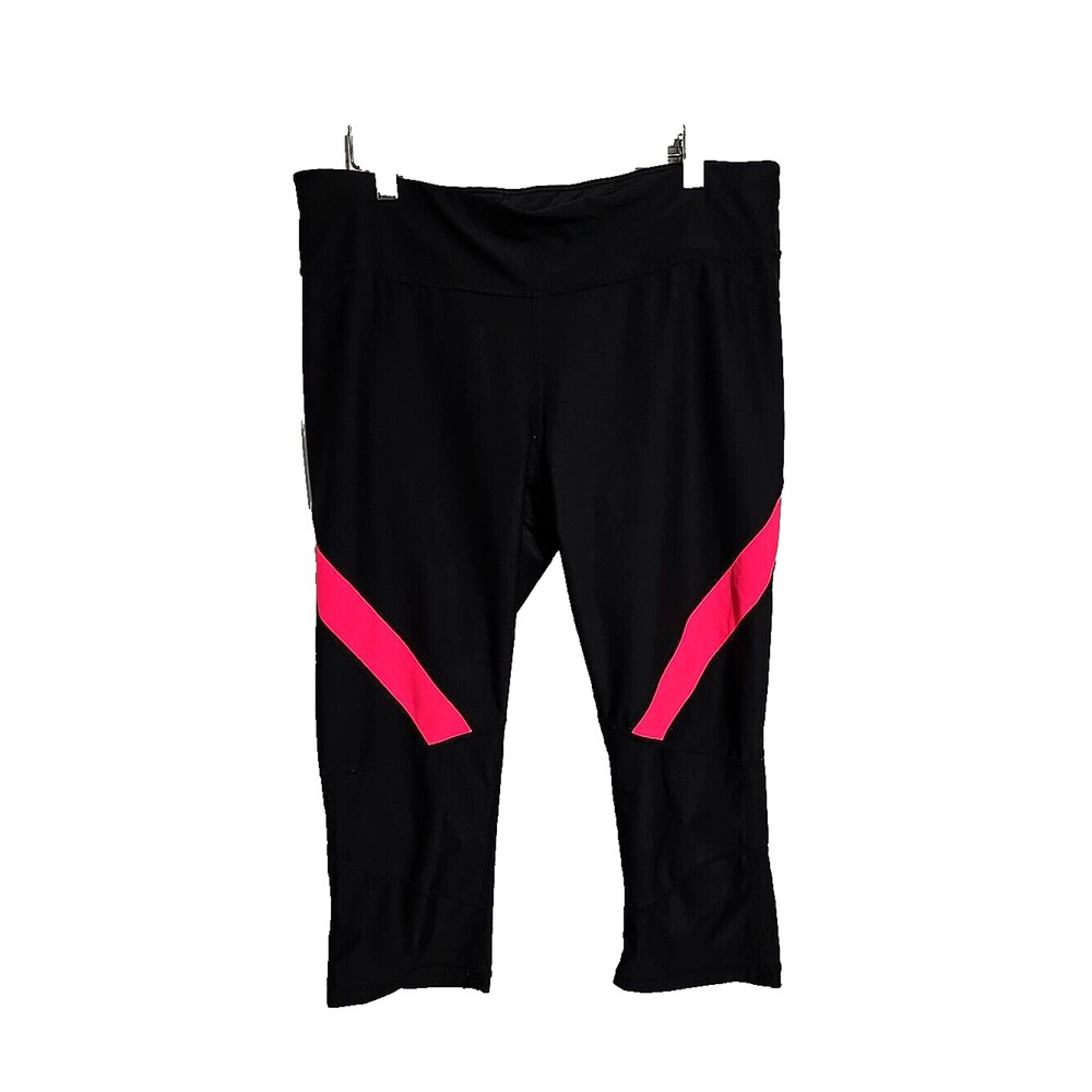 Xersion Black Activewear Workout Yoga Gym Pull On Leggings Womans Size Large